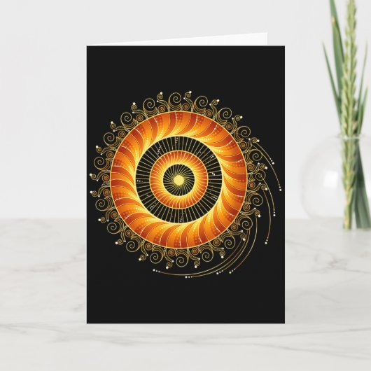 Carte Géométrie sacrée spirale de mathématiques Mandala (Devant)