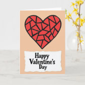 Carte géométrique de la Saint-Valentin en forme de (Fleur jaune)