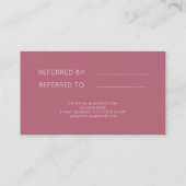 Carte géométrique de référence d'or rose élégant (Dos)