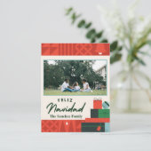 Carte géométrique "Feliz Navidad" 1 Photo (Debout devant)