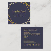 Carte géométrique moderne de fidélité de carré de (Devant / Derrière)