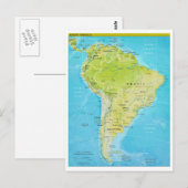 Carte géopolitique régionale de l'Amérique du Sud (Devant / Derrière)