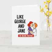 Carte George Et Jane S'aiment Ensemble (Fleur jaune)