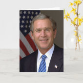 Carte George W. Bush official portrait (Fleur jaune)