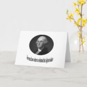 Carte George Washington avec la citation (Fleur jaune)