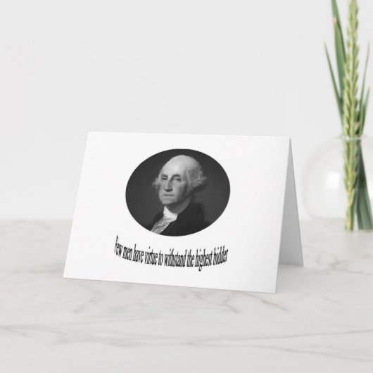 Carte George Washington avec la citation (Devant)