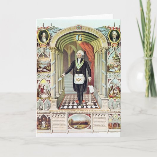 Carte George Washington comme un franc-maçon (Devant)