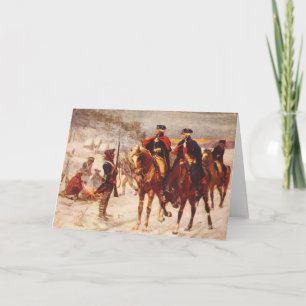 Carte George Washington et Lafayette à Valley Forge