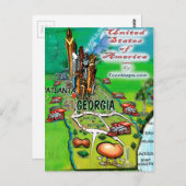 Carte Georgia USA (Devant / Derrière)