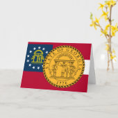 Carte Georgian Flag & Seal, Flag of Georgia (Fleur jaune)