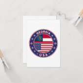 Carte Géorgie (Devant/Arrière en situation)