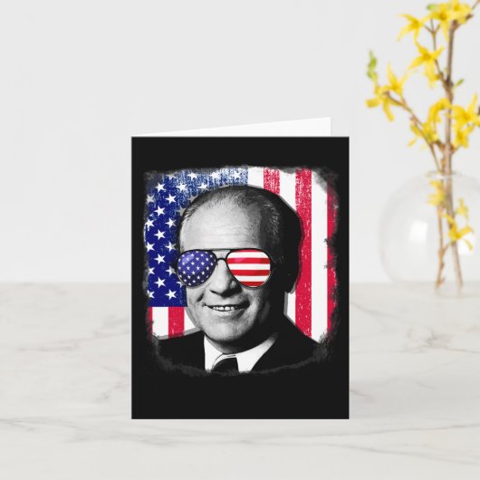 Carte Gerald Ford 4 juillet Drapeau (Fleur jaune)