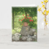 carte géranium1, Pensez à vous (Fleur jaune)