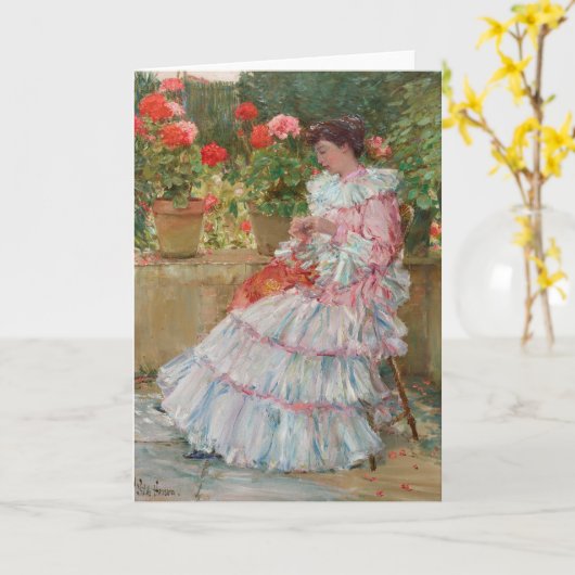 Carte Geraniums | Childe Hassam (Fleur jaune)