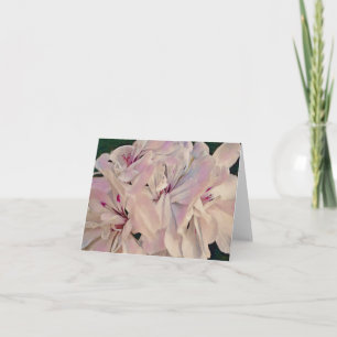 Carte Geraniums roses de Gertie's Garden Art Note Card
