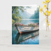 Carte Géraniums Roses En Sympathie Pour Bateau À Voie (Fleur jaune)