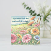 Carte Gerbera Daisy Field & Citation (Debout devant)