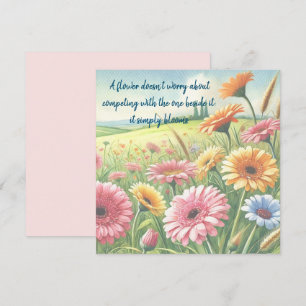 Carte Gerbera Daisy Field & Citation