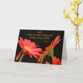 Carte Gerbera Daisy, w verset Écriture sur la Foi (Luc) (Fleur jaune)