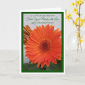 Carte Gerbera Fils Et Belle-Fille Anniversaire Personnal (Fleur jaune)