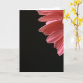 Carte Gerbera rose sur le noir (Fleur jaune)