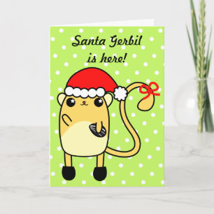 Carte Gerbil de Noël Père Noël Cute