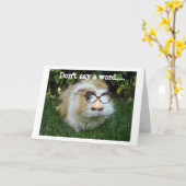 CARTE GERBIL EN DÉGUISE PRÊT À LA FÊTE D'ANNIVERSAIRE (Fleur jaune)