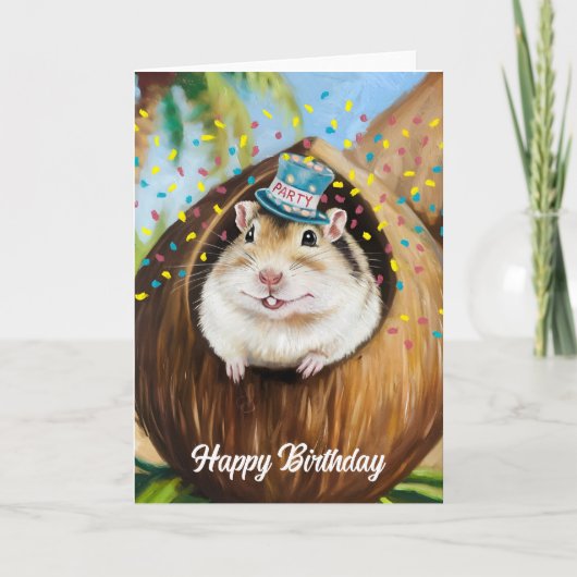 Carte Gerbil mongol dans une maison de noix de coco (Devant)