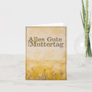 Carte German Happy Mother’s Day on Vintage Flower Meadow