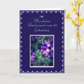 Carte German : Joyeux 60e anniversaire (Fleur jaune)