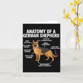 Carte German Shepherd  (Fleur jaune)