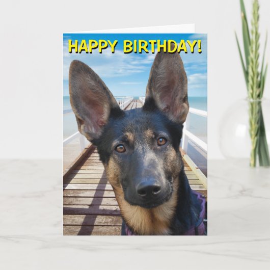Carte German Shepherd customizable greetings card (Devant)