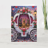 Carte German Shepherd Dog Valentine's Day  (Devant)