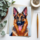 Carte German Shepherd | Dog Watercolor Pet Card