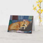 Carte german shepherd labrador croix race portraits de c (Fleur jaune)