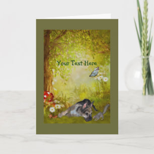 Carte German Shepherd Puppy Fantasy Dog