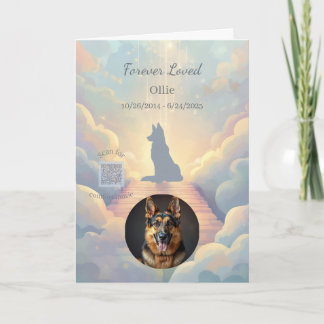 Carte German Shepherd Rainbow Bridge Sympathy Card