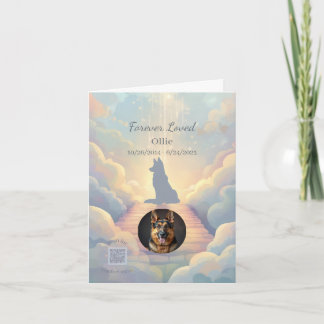 Carte German Shepherd Rainbow Bridge Sympathy Card