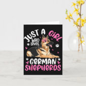 Carte German Shepherd Shirt For Girls Women German Sheph (Fleur jaune)