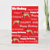 Carte German Shorthair Pointer Birthday Card,, Red (Devant)
