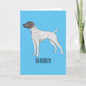 Carte German Shorthred Pointer dog (Devant)