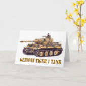 CARTE GERMAN TIGER 1 TANK (Fleur jaune)