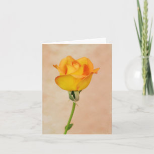 Carte Gertie's Garden Single Yellow Rose Art Note Card