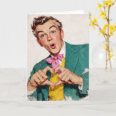 Carte Geste de cœur surprise vintage (Fleur jaune)