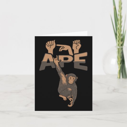 Carte Geste de la main Ape Asl Sensibilisation à la pert (Devant)