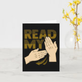 Carte Geste de la main ASL Sensibilisation à la surdité  (Fleur jaune)