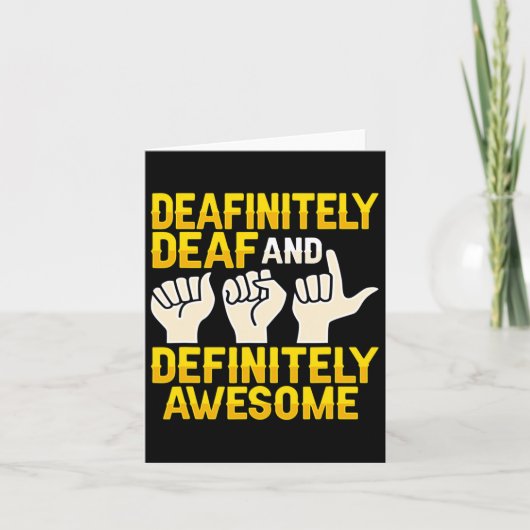 Carte Geste de la main Asl Sensibilisation à la surdité  (Devant)