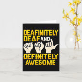 Carte Geste de la main Asl Sensibilisation à la surdité  (Fleur jaune)