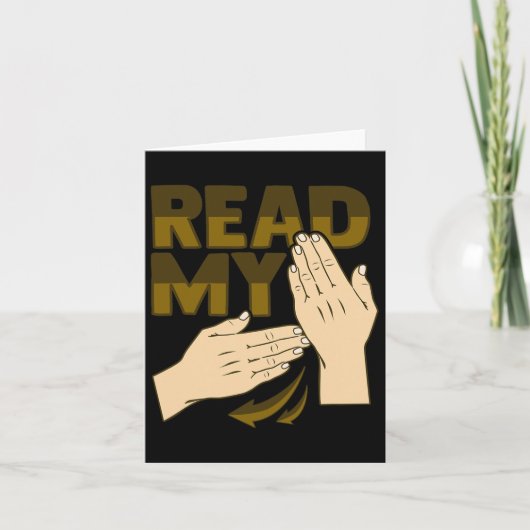 Carte Geste de la main Asl Sensibilisation à la surdité  (Devant)