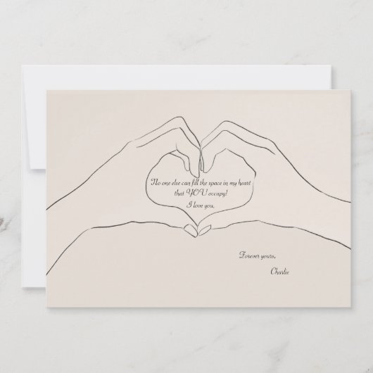 Carte Gesture Coeur main (Devant)